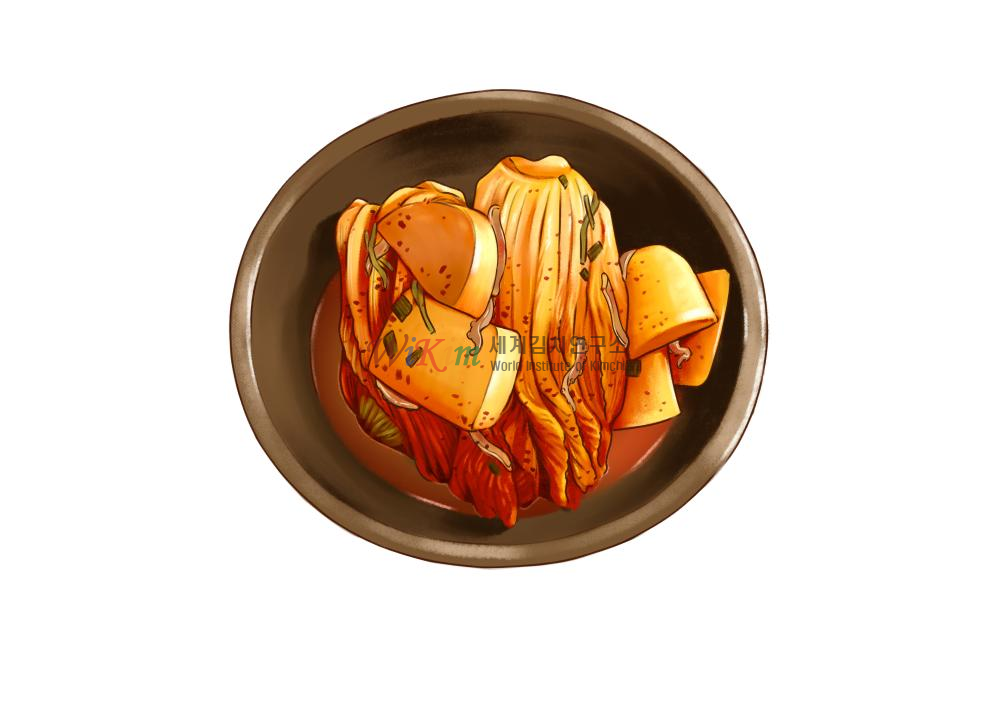 오징어김치(일러스트) 이미지