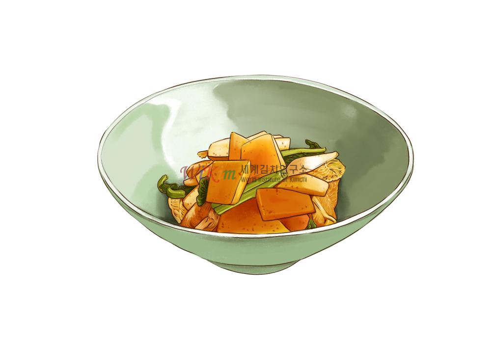 호박김치(일러스트) 이미지