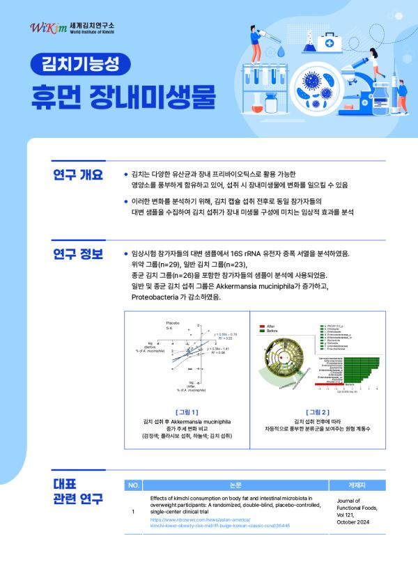 김치 기능성_휴먼 장내미생물 사진