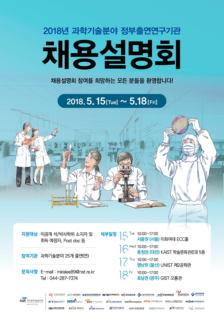 2018년 과학기술분야 정부출연연구기관 채용설명회