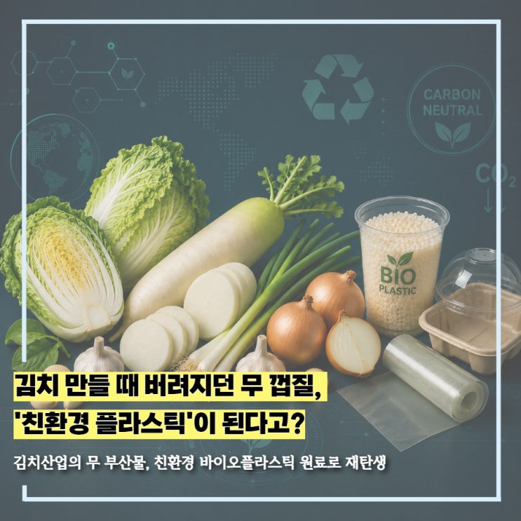 김치 만들 때 버려지던 무 껍질, '친환경 플라스틱'이 된다고?